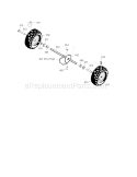 Wheel Assembly Diagram and Parts List for 536887751  Craftsman Snow Blower