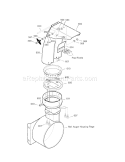 Discharge Chute Diagram and Parts List for 536887751  Craftsman Snow Blower