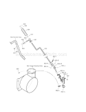 Chute Rod Diagram and Parts List for 536887751  Craftsman Snow Blower