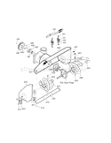 Auger Housing Diagram and Parts List for 536887752  Craftsman Snow Blower