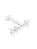 Gear Case Diagram and Parts List for 536887752  Craftsman Snow Blower