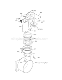 Discharge Chute Diagram and Parts List for 536887752  Craftsman Snow Blower