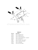 Panel/Decals Diagram and Parts List for 536887995  Craftsman Snow Blower