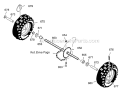 Wheels Diagram and Parts List for 536887996  Craftsman Snow Blower
