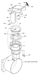 Discharge Chute Diagram and Parts List for 536887996  Craftsman Snow Blower