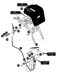 Remote Chute Assembly Diagram and Parts List for 536888600  Craftsman Snow Blower