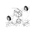 Wheel Assembly Diagram and Parts List for 536889250  Craftsman Snow Blower