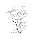 Remote Chute Control Diagram and Parts List for 536889251  Craftsman Snow Blower