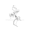 Motorized Chute Control Assembly Diagram and Parts List for 536889251  Craftsman Snow Blower