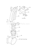 Discharge Chute Diagram and Parts List for 536889251  Craftsman Snow Blower