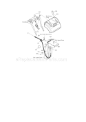 Remote Chute Control Diagram and Parts List for 536889252  Craftsman Snow Blower
