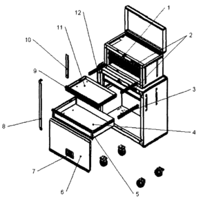 Part Location Diagram of T14933-ERD Craftsman Tool chest lock bar