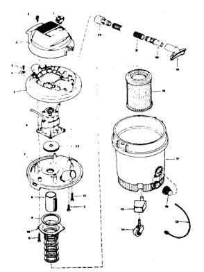 8 Gallon Wet-dry Vac Diagram and Parts List for 113179840  Craftsman Filters & Accessories