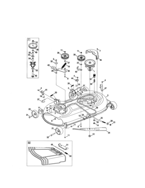 Deck Diagram and Parts List for 247288880  Craftsman Lawn Tractor