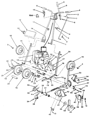 Replacement Parts Diagram and Parts List for 79654  Craftsman Edger
