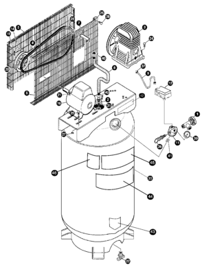 Default Diagram and Parts List for 919-17650 Type 2 Craftsman Compressor