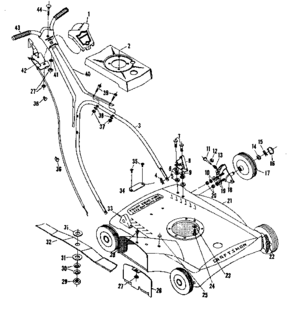 Replacement Parts Diagram and Parts List for 13191260  Craftsman Lawn Mower