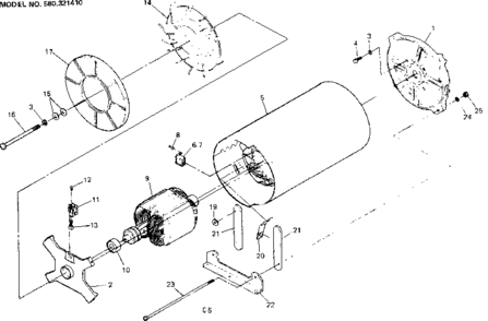 Stator Assembly Diagram and Parts List for 580321410  Craftsman Engine