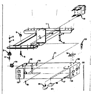 Mounting Base Diagram and Parts List for 580320730  Craftsman Engine