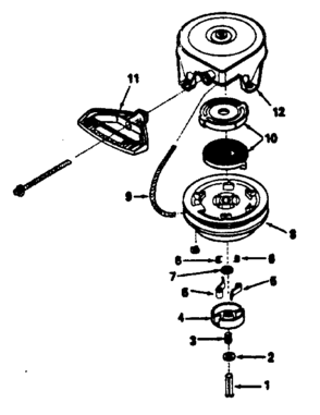 Rewind Starter No. 590630 Diagram and Parts List for 143796022  Craftsman Engine