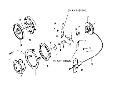 Part Location Diagram of 590193 Craftsman Brake retainer washer
