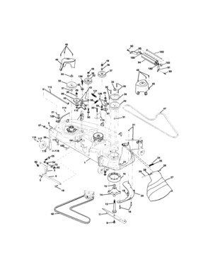 Mower Deck Diagram and Parts List for 917272248  Craftsman Lawn Tractor
