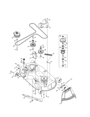 Part Location Diagram of 903-05210B-4044 MTD SHELL-46 DECK