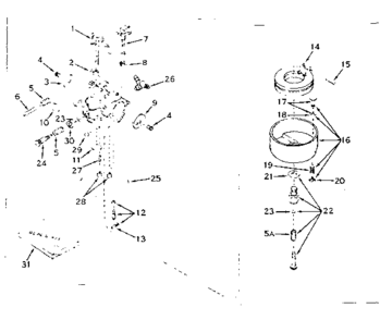 Part Location Diagram of 631083 Craftsman Carburetor