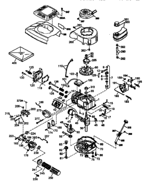 Replacement Parts Diagram and Parts List for 143945510  Craftsman Engine