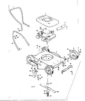 Replacement Parts Diagram and Parts List for 13191416  Craftsman Lawn Mower