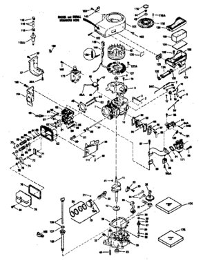 Engine Diagram and Parts List for 143376032  Craftsman Engine