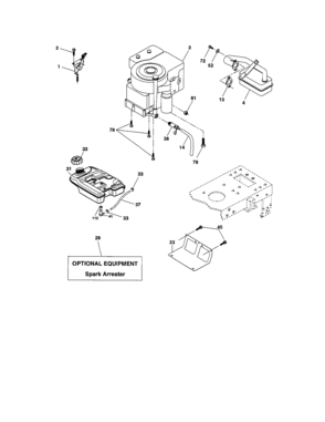Engine Diagram and Parts List for 917275640  Craftsman Lawn Tractor