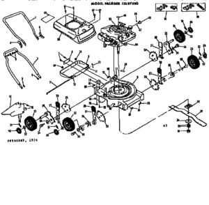 Mower Deck Diagram and Parts List for 13197320  Craftsman Lawn Mower