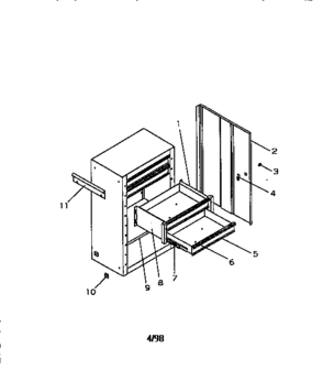 Part Location Diagram of T13106-ER Craftsman Shelf
