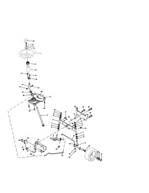 Steering Assembly Diagram and Parts List for 917271065  Craftsman Lawn Tractor