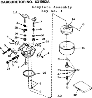 Replacement Parts Diagram and Parts List for 143286082  Craftsman Engine