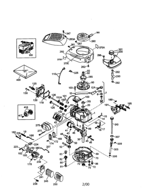 Craftsman 4-cycle Engine Diagram and Parts List for 143006502  Craftsman Engine