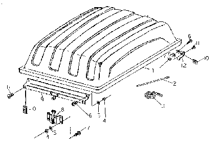 Top assembly Diagram and Parts List for 28761600  Craftsman Garage and Workshop