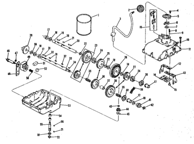 Transmission Assembly Diagram and Parts List for 91769890  Craftsman Lawn Tractor
