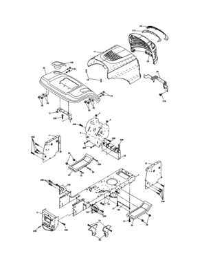 Chassis And Enclosures Diagram and Parts List for 917257400  Craftsman Lawn Tractor