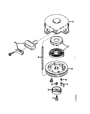 Rewind Starter No. 590420 Diagram and Parts List for 143561172  Craftsman Engine