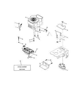 Engine Diagram and Parts List for 917273261  Craftsman Lawn Tractor