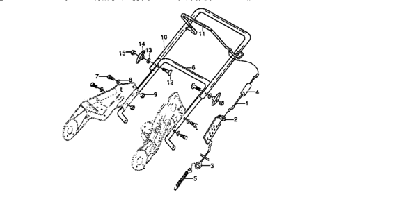 Part Location Diagram of 333919-830 Craftsman Snowblower handle, upper