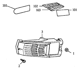 Decals Diagram and Parts List for 358357181  Craftsman Chainsaw