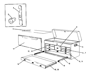 Unit Parts Diagram and Parts List for 706652281  Craftsman Tool Stand & Cart