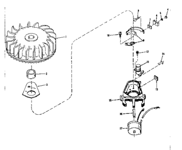 Magneto (wico Fw - 2617) Diagram and Parts List for 14366250  Craftsman Engine