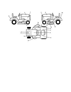 Decal Diagram and Parts List for 917257400  Craftsman Lawn Tractor