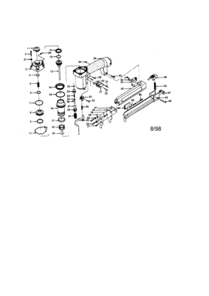 Pneumatic 18 Gauge Diagram and Parts List for 875184010  Craftsman 