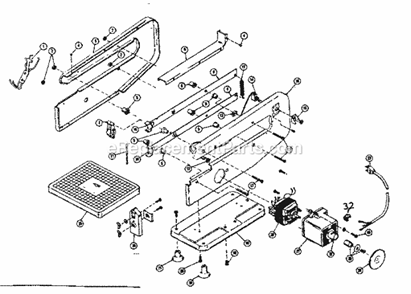 Unit Parts Diagram and Parts List for 572247200  Craftsman Scroll Saw