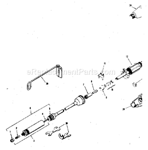 Armature And Shaft Assembly Diagram and Parts List for 57225147  Craftsman Multi-Tool